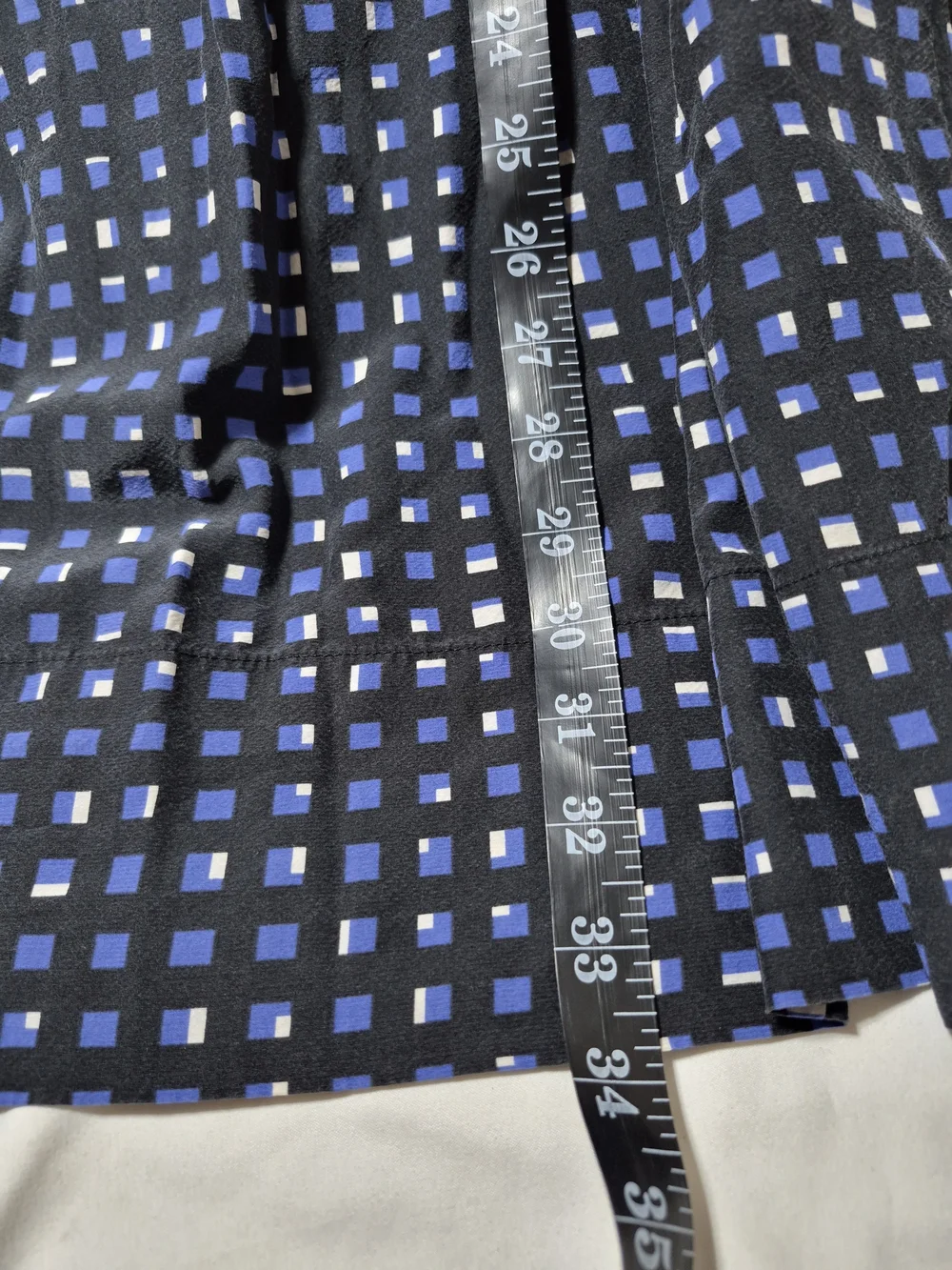 Kate Spade New York Silk/Viscose Geometric Fit & Flare Dress Blue Black Size 4